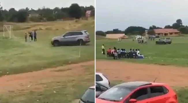 Un hincha casi atropella a un árbitro en el campo de juego y video se vuelve viral en redes