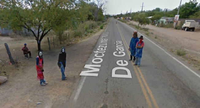 Google Maps capta inquietante imagen de personas disfrazadas en México ¿Secta o cartel? Google Maps capta inquietante imagen de personas disfrazadas en México ¿Secta o cartel?