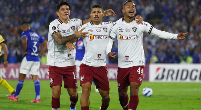 El Fluminense remontó de visita al Millonario de Colombia.