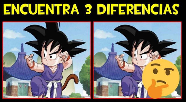 ¿Podrás encontrar las 3 diferencias en Gokú?: Solo el 5% supero este reto visual