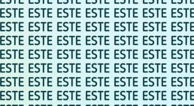¿Podrás encontrar la palabra 'Esta' en 5 segundos? Resuelve este complicado reto visual ¿Podrás encontrar la palabra 'Esta' en 5 segundos? Resuelve este complicado reto visual