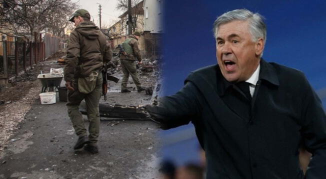 Carlo Ancelotti alzó su voz de protesta por la guerra de Rusia y Ucrania