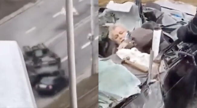 Un hombre se salvó de milagro en Ucrania. Un hombre se salvó de milagro en Ucrania.