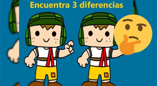 ¿Podrás encontrar las 3 diferencias? Resuelve este reto visual de El Chavo del 8