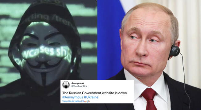 Anonymous atacó el sitio web del gobierno ruso.