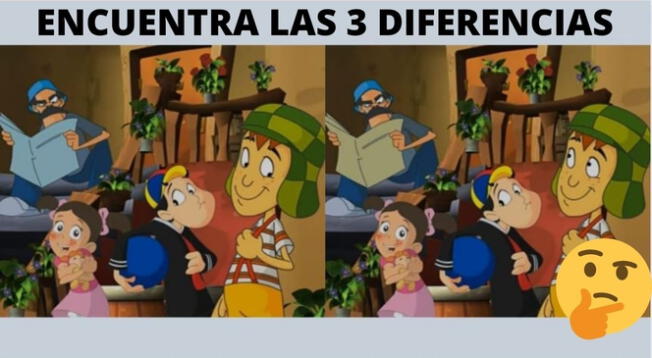 ¿Podrás ver la 3 diferencia en 15 segundos? Resuelve este reto visual de El Chavo del 8