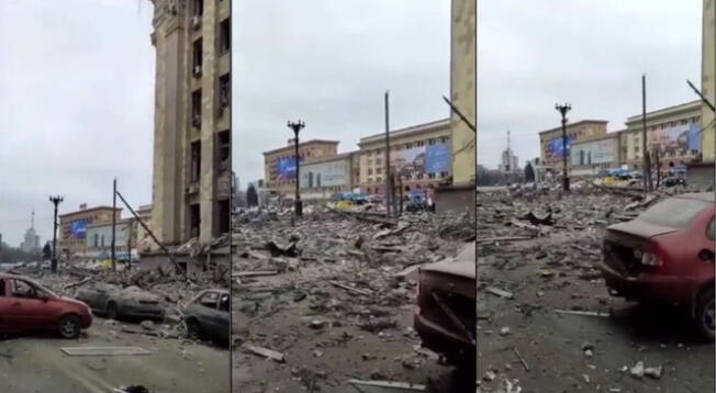 Ucrania: así luce la ciudad de Kharkiv tras ser bombardeada por Rusia - VIDEO