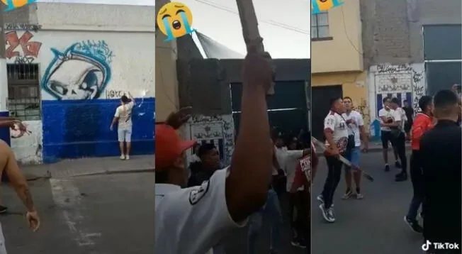 Supuestos hinchas de la 'U' pintan paredes con escudos de Alianza y causan indignación Supuestos hinchas de la 'U' pintan paredes con escudos de Alianza y causan indignación