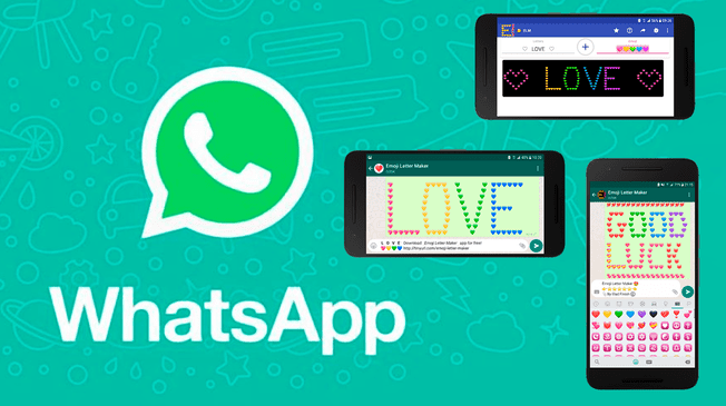 WhatsApp: cómo enviar letras gigantes hechas con emojis.