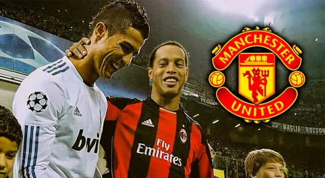 Cristiano Ronaldo y Ronaldinho cerca de Manchester United