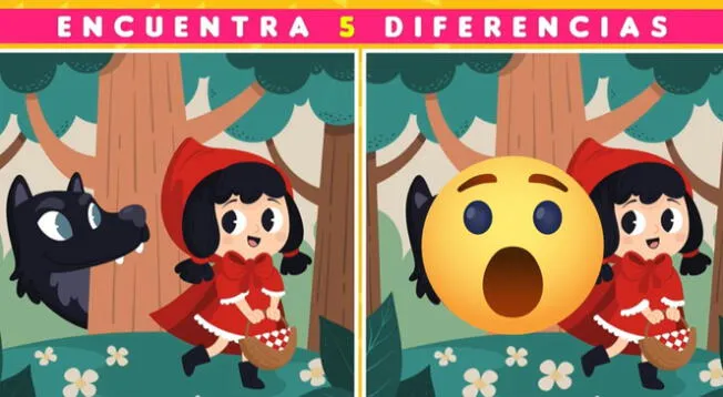 ¿Ves las 5 diferencias de la Caperucita Roja? Resuelve el acertijo visual en tiempo récord ¿Ves las 5 diferencias de la Caperucita Roja? Resuelve el acertijo visual en tiempo récord