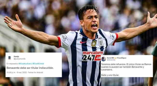 Alianza Lima: Exigen a Cristian Benavente como titular