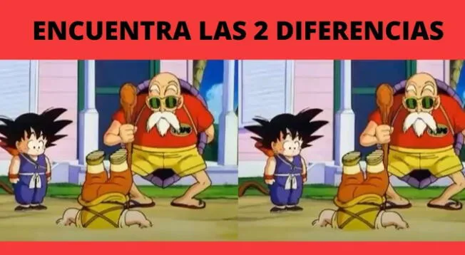 ¿Podrás encontrar las 2 diferencias? Anímate a resolver este acertijo de Dragon Ball