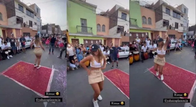 Usuarias aplauden baile de Yahaira Plasencia en barrio del Rímac: