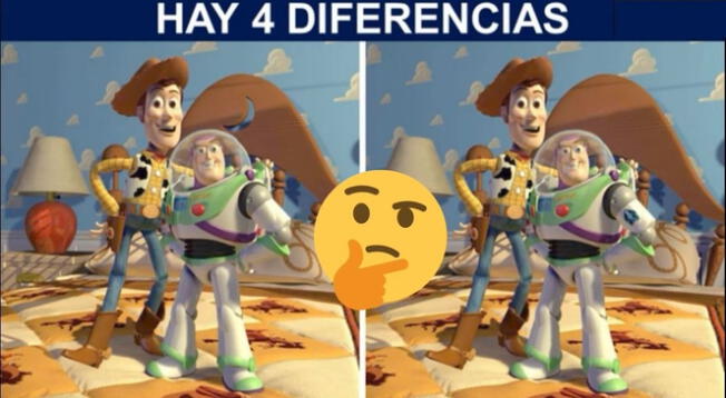 ¿Eres fanático de Toy Story? Encuentra las 4 diferencias en este reto visual