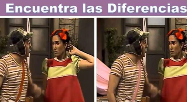 ¿Podrás hallar las 4 diferencias? Intenta superar este reto visual de El Chavo del 8