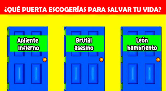 Elige la puerta correcta y logra salvar tu vida en solo 5 segundos. Elige la puerta correcta y logra salvar tu vida en solo 5 segundos.