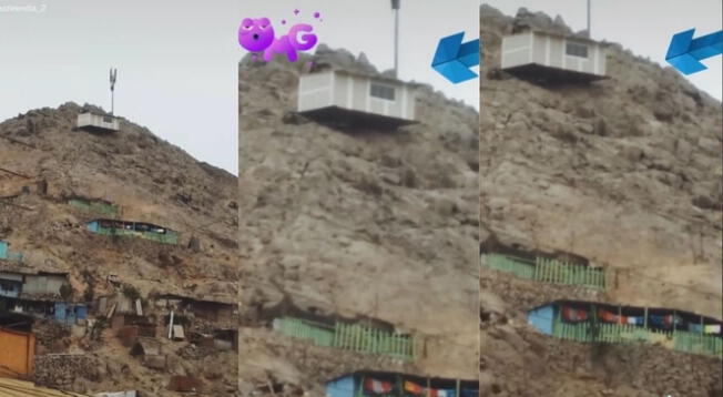 ¡Desafían la gravedad! Familia construye su casa un cerro con ayuda de una plataforma