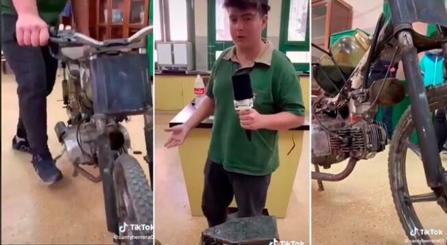 ¡Gran idea! Joven crea moto que funciona con agua salado y su historia se hace viral