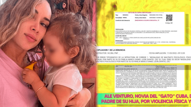 Ale Venturo denunció al padre de su hija.