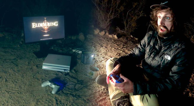 Elden Ring: Jugador se va de campamento y se lleva su PS5/monitor
