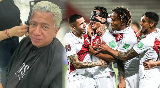 Silvio Valencia se tiñe el cabello para alentar a Perú Silvio Valencia se tiñe el cabello para alentar a Perú