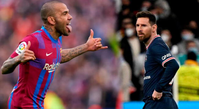 Dani Alves afirmó que Messi no es feliz en PSG