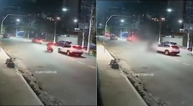 Mujer atropelló a 2 sujetos que intentaron asaltarla a bordo de una moto lineal - VIDEO