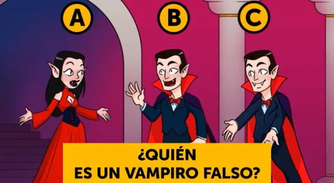 ¿Quién es un vampiro falso? Identifícalo en menos de 10 segundos