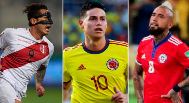 Perú, Colombia y Chile anhelan el cupo de repechaje para Qatar 2022