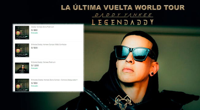 El precio de boletos para el concierto de Daddy Yankee se duplican en el mercado de la reventa.