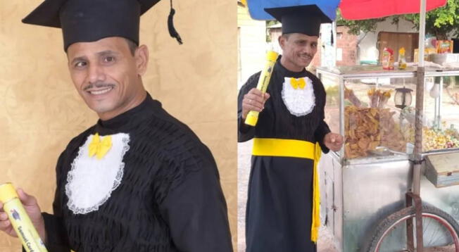 Viral: Hombre que vende palomitas se graduó de la Universidad a los 54 años Viral: Hombre que vende palomitas se graduó de la Universidad a los 54 años