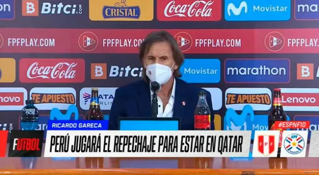 Ricardo Gareca se refirió a la clasificación de Perú al repechaje