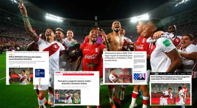 Selección Peruana se clasificó al repechaje y así lo informó la prensa internacional