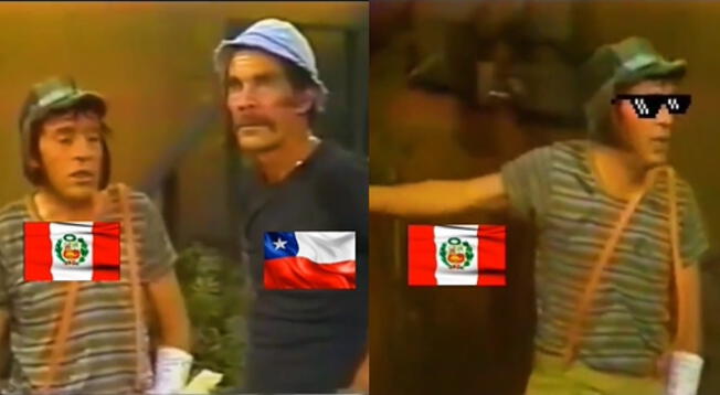 Usuarios celebran victoria de Perú y eliminación de Chile al estilo del Chavo del 8