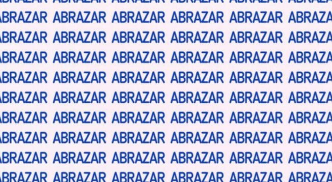 ¿Podrás hallar la palabra 'ABRASAR'? Atrévete a resolver este reto visual en 5 segundos