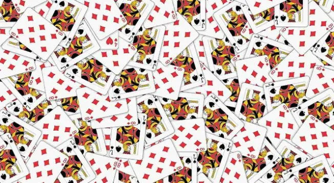 ¿Amante del póker? encuentra el '4' de corazones en el reto visual que el 98% no logró