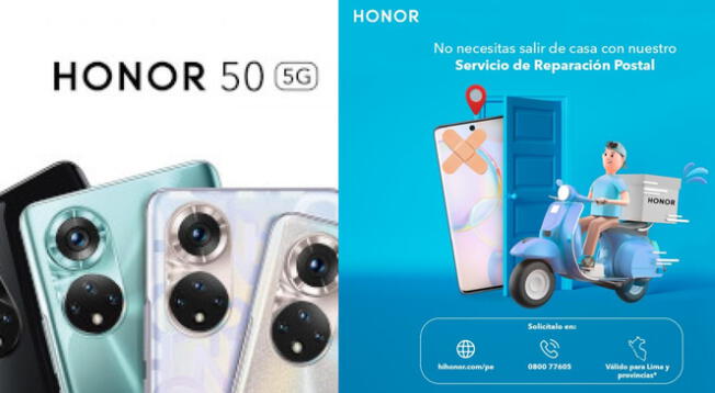 Los que cuenten con HONOR 50 p HONOR 50 Lite podrán solicitar servicios a domicilio como revisión o reparación del móvil