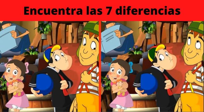 ¿Podrás hallar las 7 diferencias? Intenta superar este reto visual de El Chavo del 8