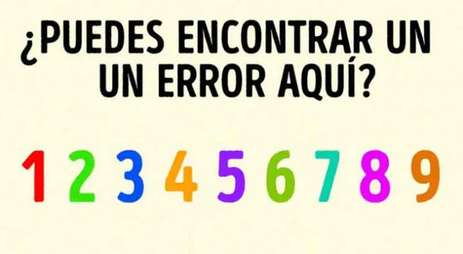 ¿Lo podrás ubicar? Ubica el error que está en este acertijo visual