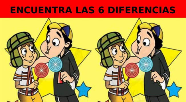 ¿Lograrás encontrar las 6 diferencias? Diviértete con este acertijo de El Chavo del 8 ¿Lograrás encontrar las 6 diferencias? Diviértete con este acertijo de El Chavo del 8