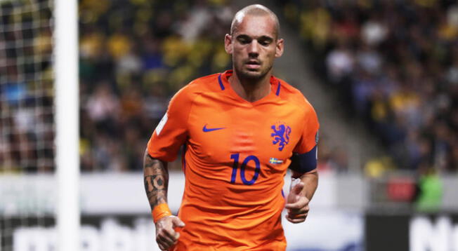 Wesley Sneijder fue capitán de la Selección de Holanda