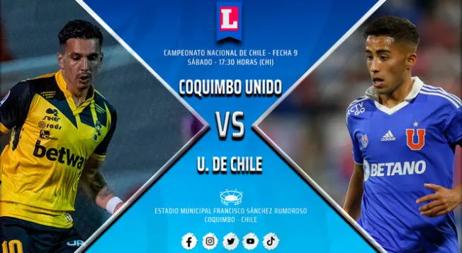 Coquimbo Unido recibe a la Universidad de Chile por el Campeonato Nacional