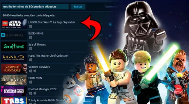 LEGO Star Wars lo más vendido en Steam destronando a Elden Ring