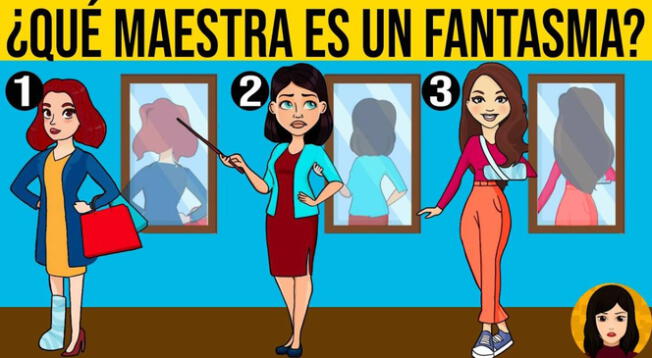 ¡Ay algo extraño en la imagen! resuelve el reto extremo: ¿Qué maestra es un fantasma?