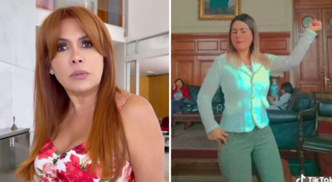 Magaly Medina crítica a congresista tiktokera Tania Ramírez