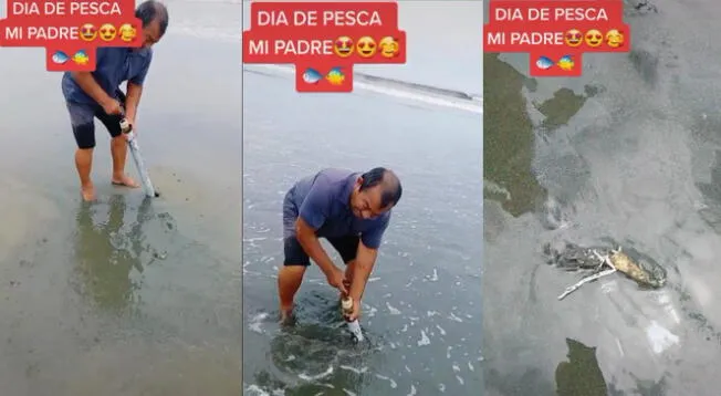 Tiktok: Pescador sorprende con peculiar técnica para recolectar carnada para peces