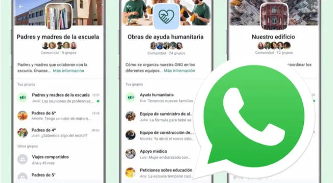 WhatsApp: creación de comunidades espacios para organizar chats grupales