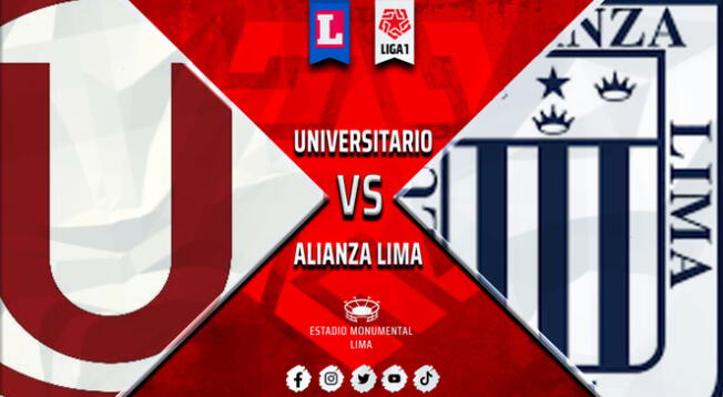 Alianza Lima visitará a Universitario en el Estadio Monumental.