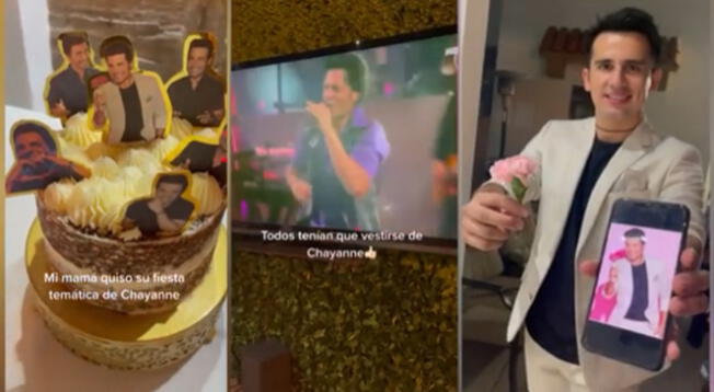 Tiktok: madre cumple su sueño de celebrar su cumpleaños con temática de chayanne